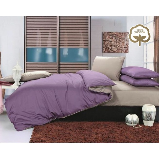 Купить постельное белье Однотонное простынь на резинке JT08 евро Tango