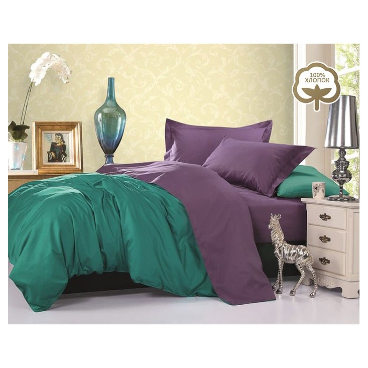 Купить постельное белье Однотонное простынь на резинке JT21 евро Tango