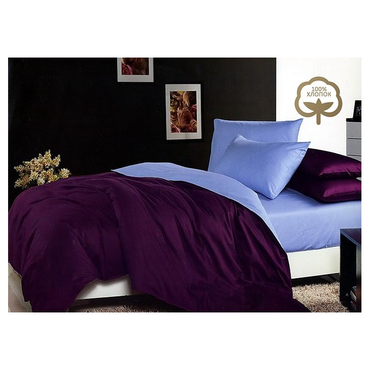 Купить постельное белье Однотонное простынь на резинке JT33 евро Tango