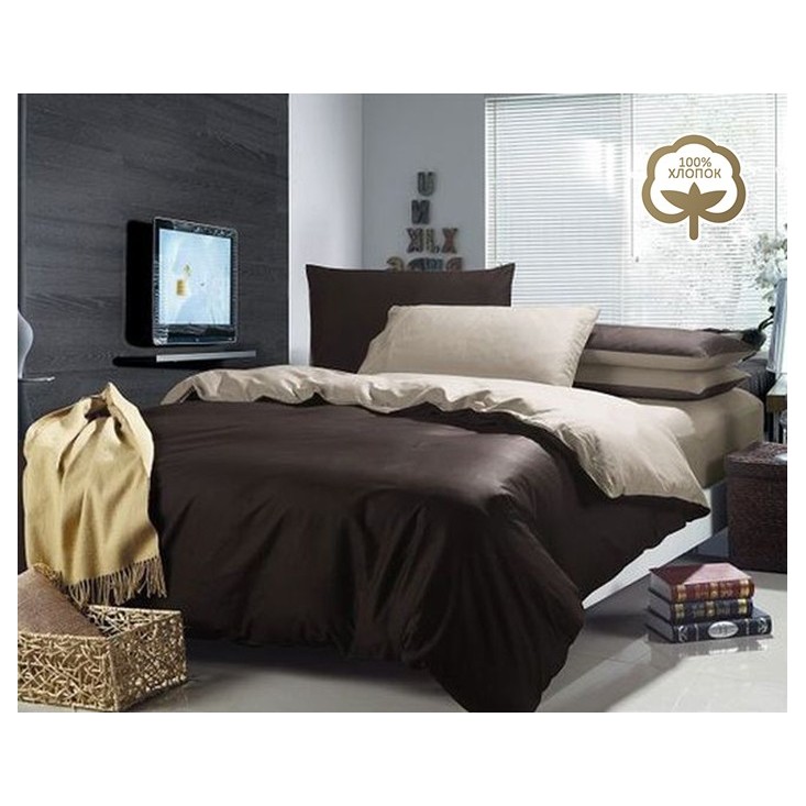 Купить постельное белье Однотонное простынь на резинке JT46 евро Tango