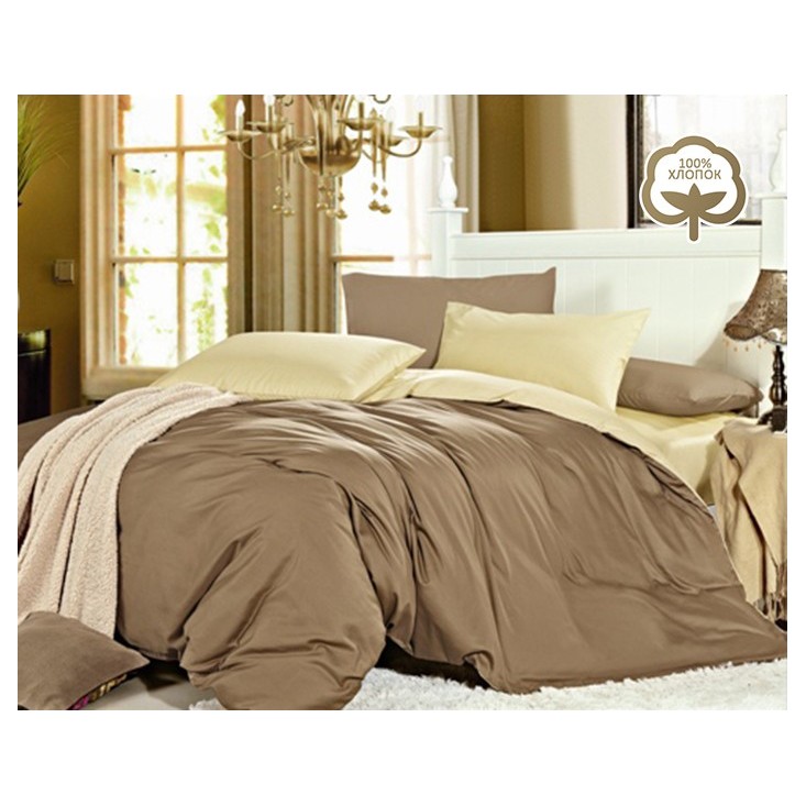 Купить постельное белье Однотонное простынь на резинке JT29 евро Tango