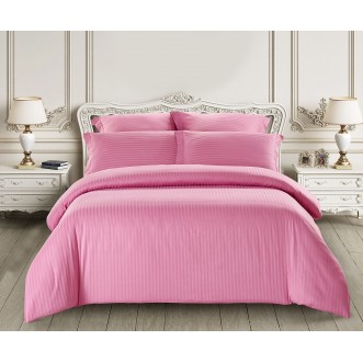 Купить постельное белье Однотонное страйп сатин CST01-06 1/5 спальное Tango