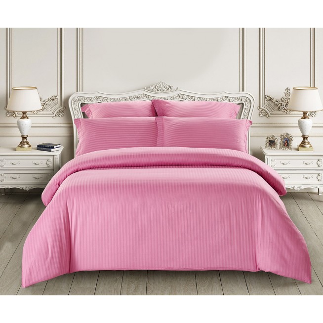 Купить постельное белье Однотонное страйп сатин CST01-06 1/5 спальное Tango