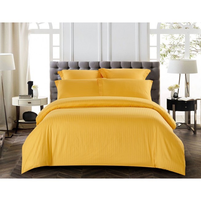 Купить постельное белье Однотонное страйп сатин CST01-09 1/5 спальное Tango