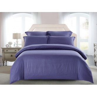 Купить постельное белье Однотонное страйп сатин CST01-11 1/5 спальное Tango