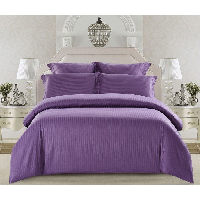 Купить постельное белье Однотонное страйп сатин CST04-14 евро Tango