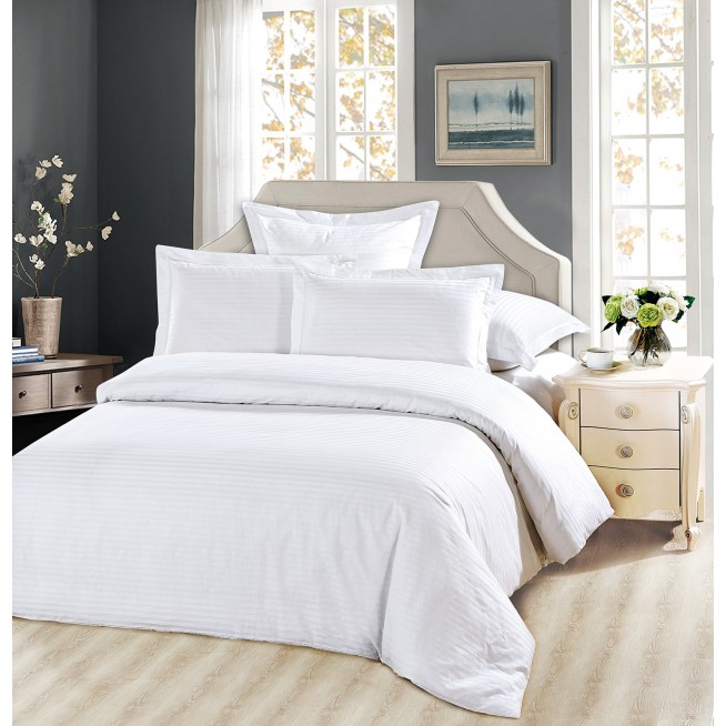 Купить постельное белье Однотонное страйп сатин FST04 евро Tango