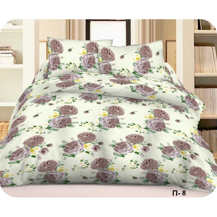 Постельное белье Поплин семейное П-8 Valtery
