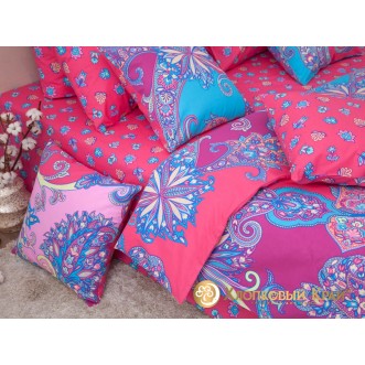 Постельное белье Анамур коралл семейное Хлопковый край в магазине Люкс Постель