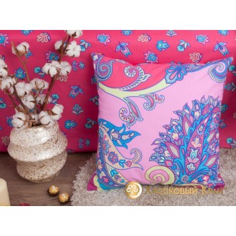 Постельное белье Анамур коралл семейное Хлопковый край фото