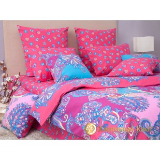 Постельное белье Анамур коралл семейное Хлопковый край в магазине Люкс Постель