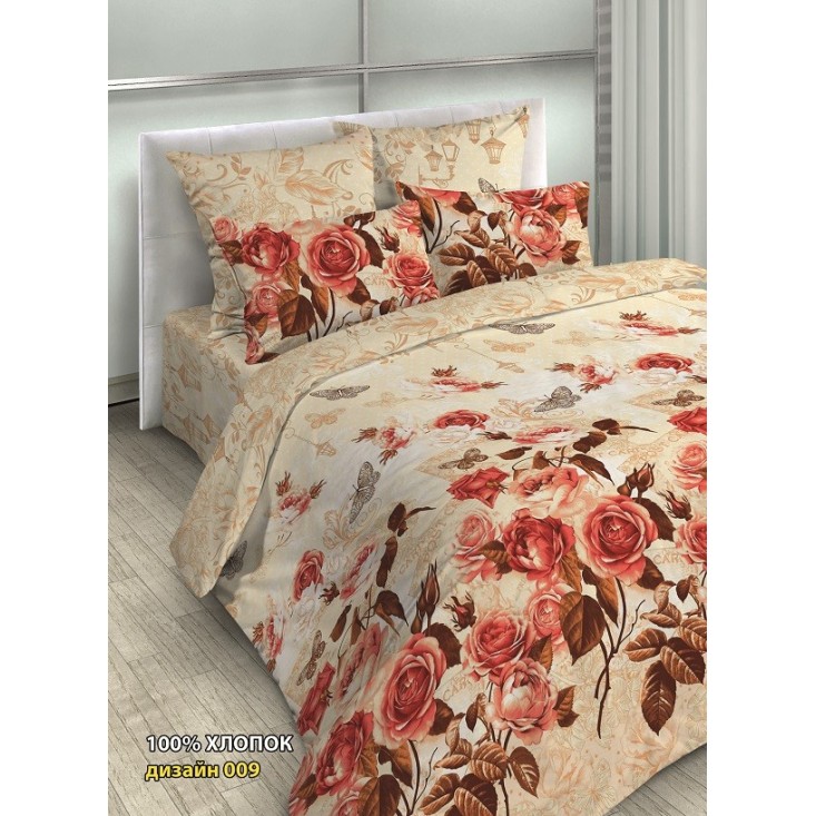 постельное белье Осень розы семейное бязь Чебоксарский текстиль