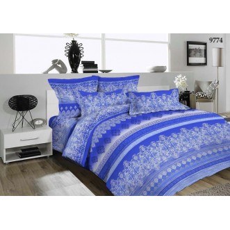 постельное белье Адажио синий семейное бязь Чебоксарский текстиль