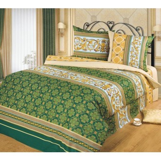 постельное белье Аристократ (зеленый) семейное бязь Чебоксарский текстиль