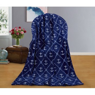 Плед-покрывало Аэро Софт Якоря Павлина