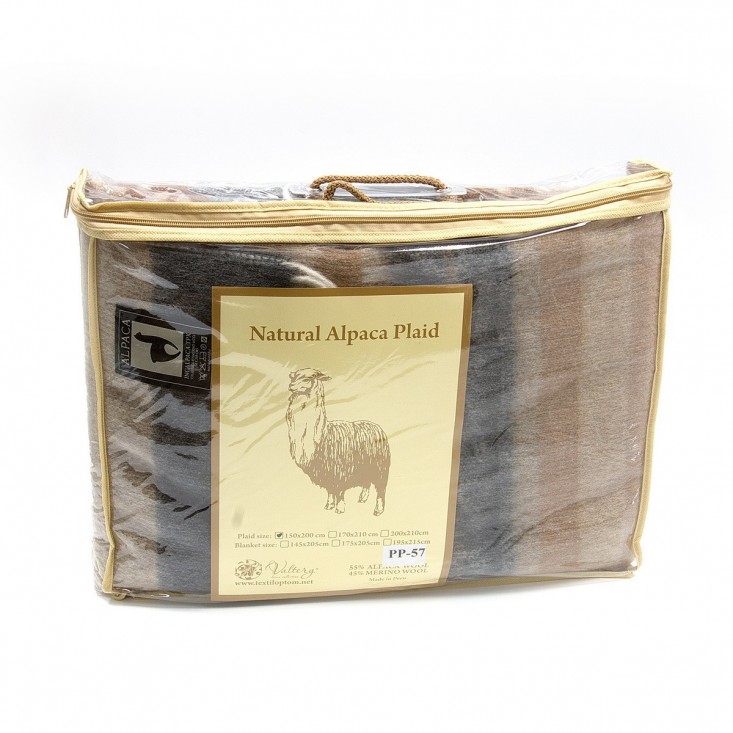 Шерстяной плед альпака меринос PP-57 Incalpaca