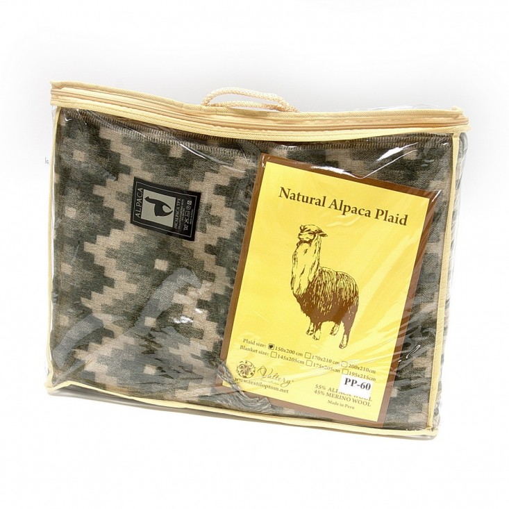 Шерстяной плед альпака меринос PP-60 Incalpaca