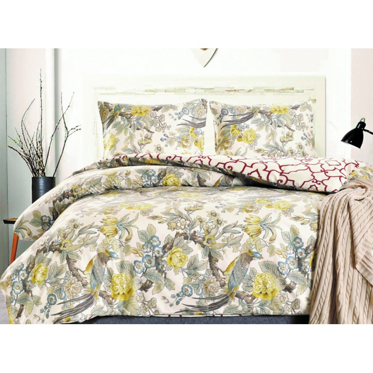 Постельное белье евро сатин Вальтери CL-302