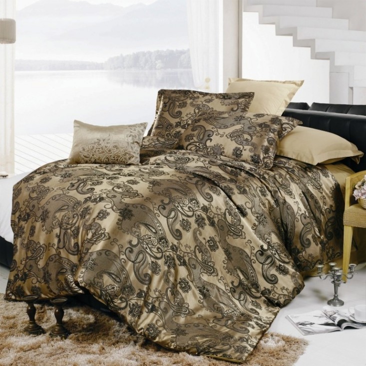 Постельное белье 2 спальное сатин жаккард Вальтери JC-12