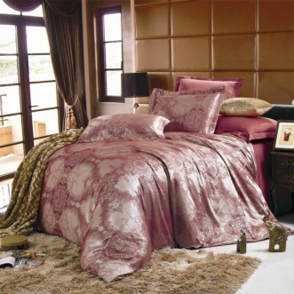 Постельное белье евро сатин жаккард Вальтери JC-14