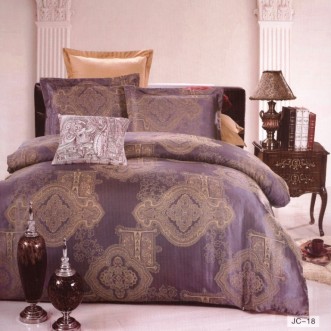 Постельное белье 2 спальное сатин жаккард Вальтери JC-18