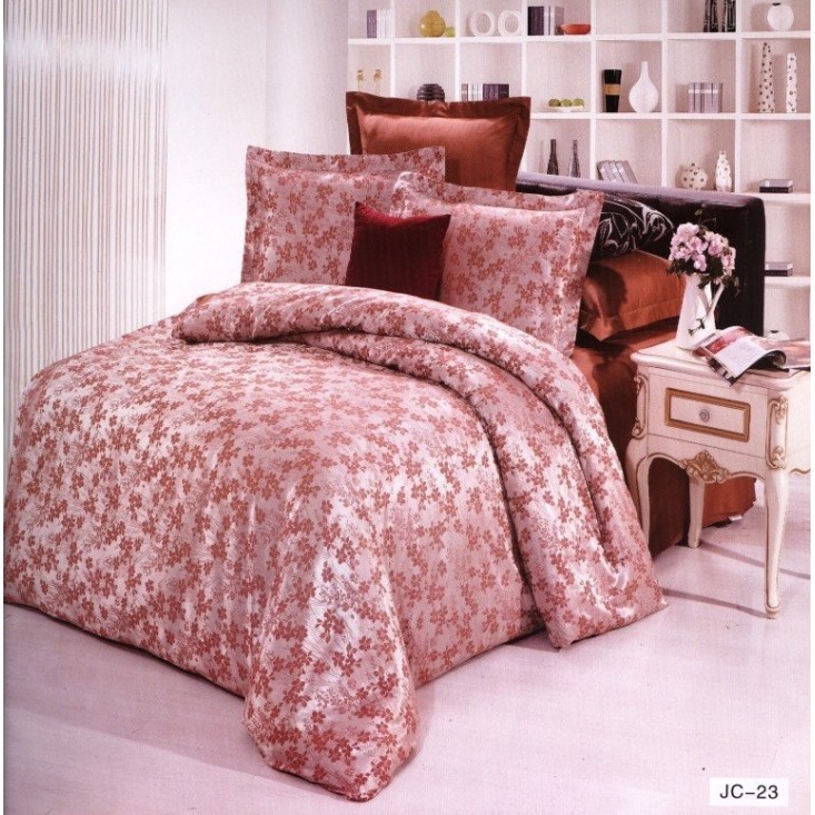 Постельное белье евро сатин жаккард Вальтери JC-23