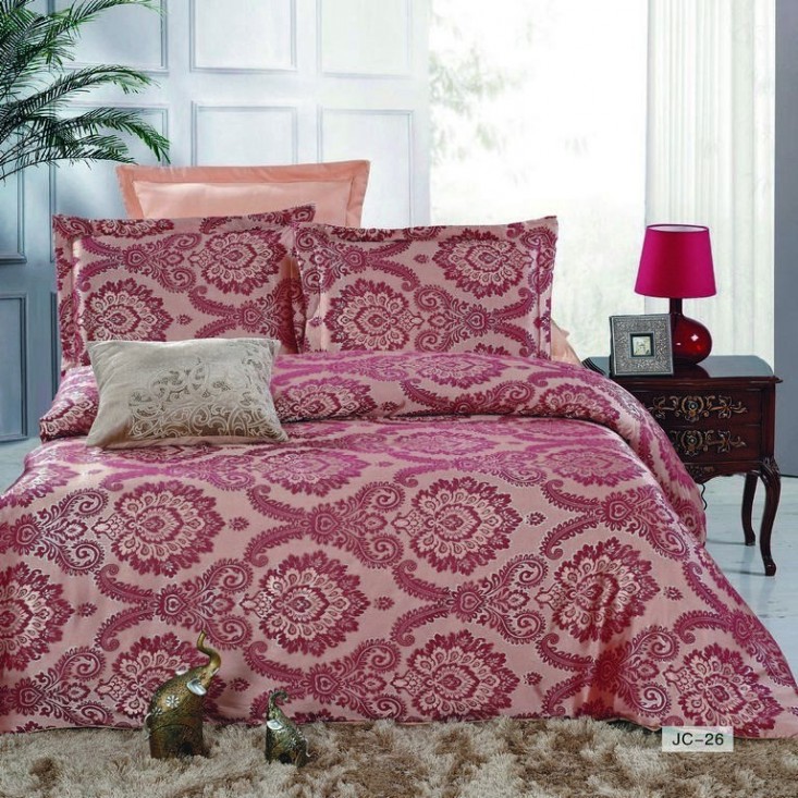 Постельное белье семейное сатин жаккард Вальтери JC-26