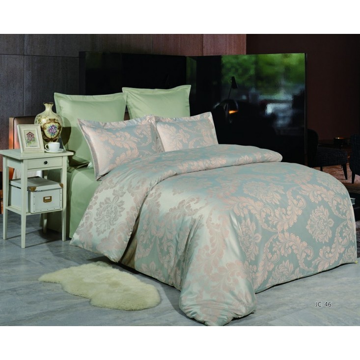 Постельное белье 1,5-спальное сатин жаккард Вальтери JC-46
