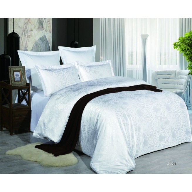 Постельное белье евро сатин жаккард Вальтери JC-54