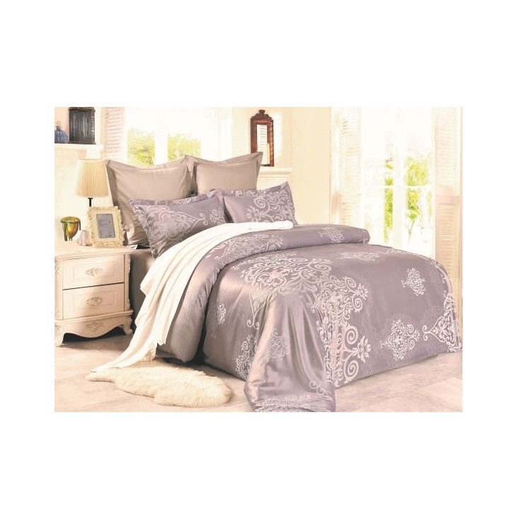 Постельное белье евро сатин жаккард Вальтери JC-58