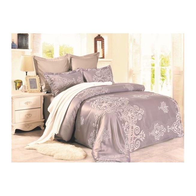 Постельное белье семейное сатин жаккард Вальтери JC-58