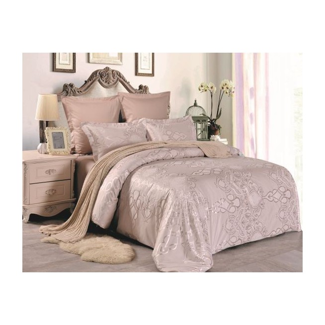 Постельное белье евро сатин жаккард Вальтери JC-59