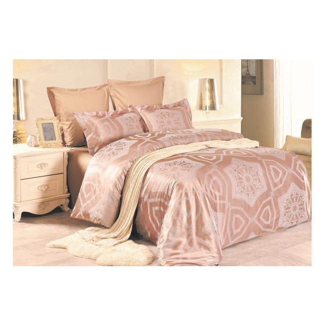 Постельное белье евро сатин жаккард Вальтери JC-60