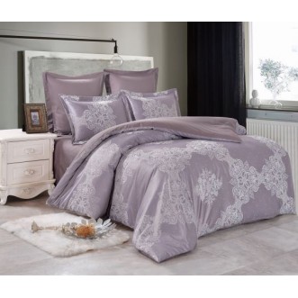 Постельное белье евро сатин жаккард Вальтери JC-65