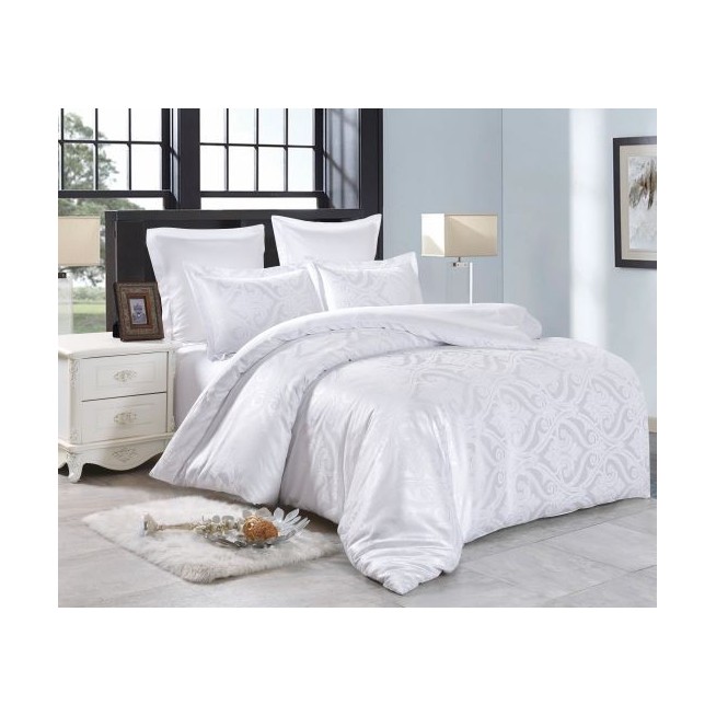 Постельное белье евро сатин жаккард Вальтери JC-69