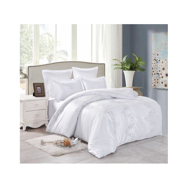 Постельное белье евро сатин жаккард Вальтери JC-70