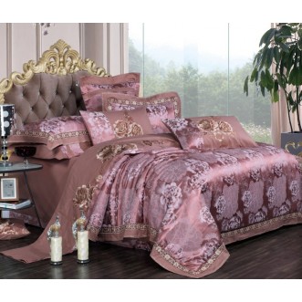 Постельное белье 2 спальное сатин жаккард Вальтери JC-129