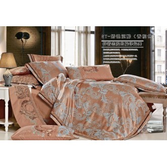 Постельное белье евро сатин жаккард Вальтери JC-130