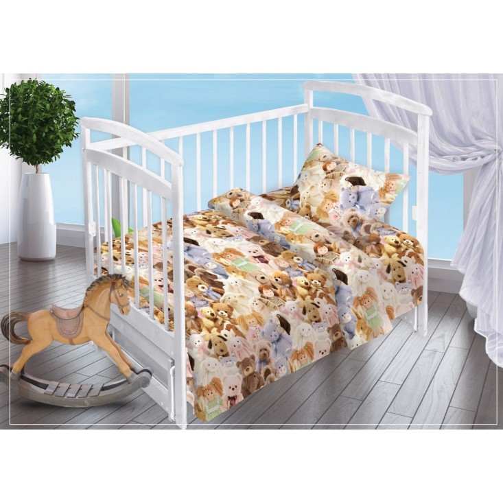 Постельное белье детское в кроватку поплин Вальтери Игрушки