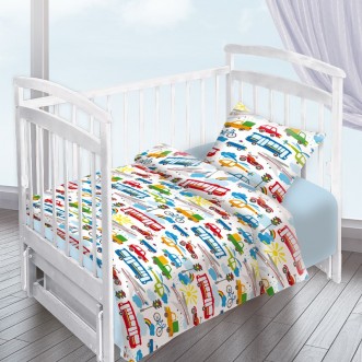 Постельное белье детское в кроватку поплин Вальтери Городское движение