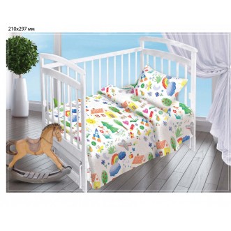 Постельное белье детское в кроватку поплин Вальтери Радуга