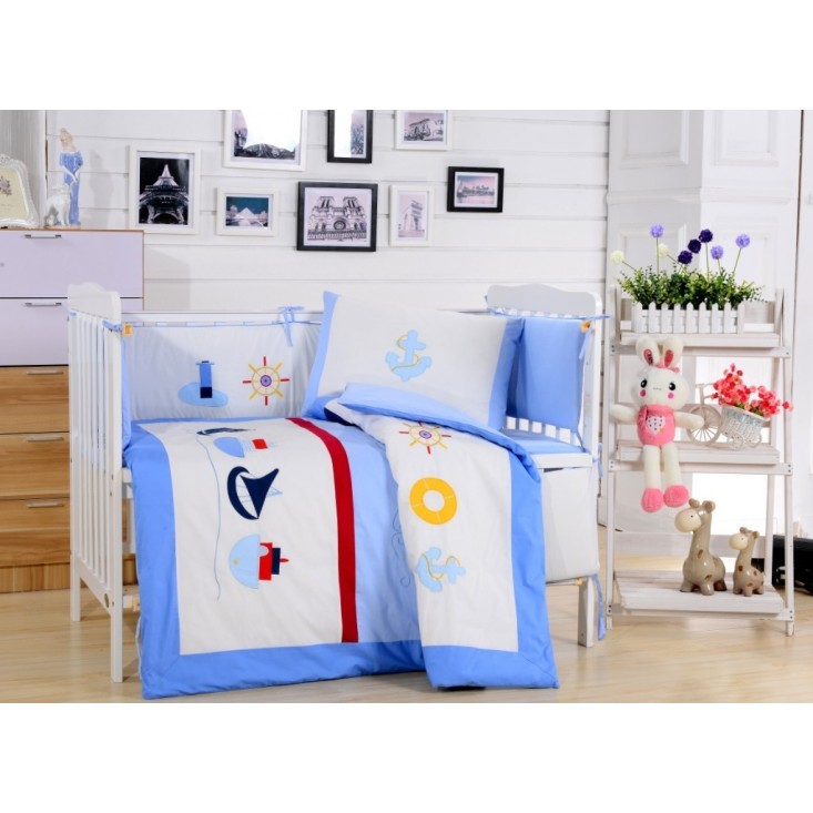 Набор в детскую кроватку с бортиком перкаль Вальтери DK-13-bort