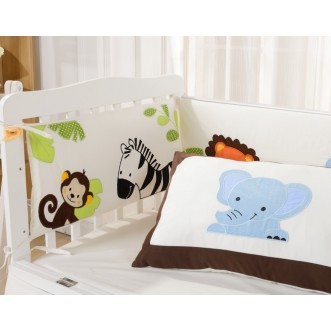 Набор в детскую кроватку с бортиком перкаль Вальтери DK-25-bort