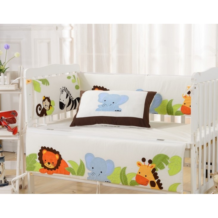 Набор в детскую кроватку с бортиком перкаль Вальтери DK-25-bort
