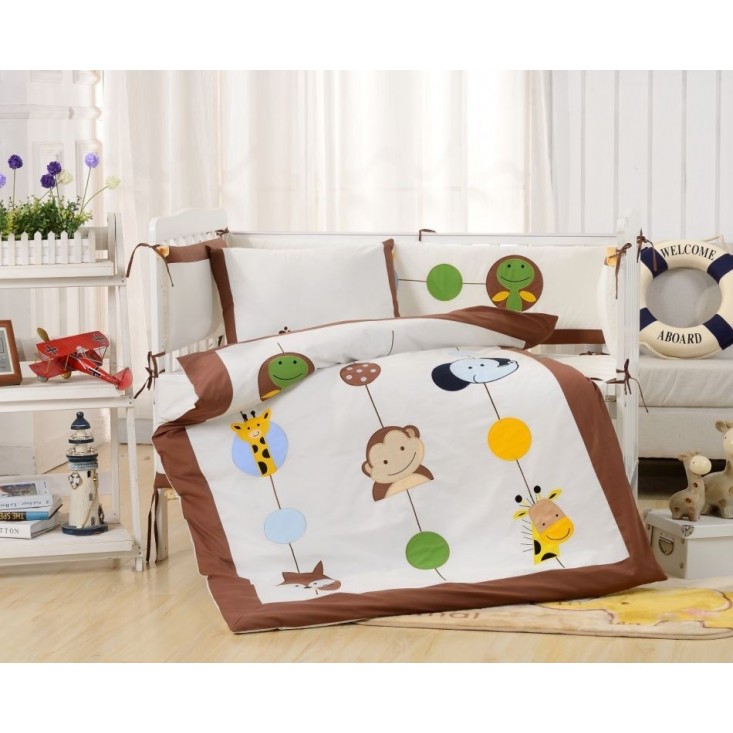 Набор в детскую кроватку с бортиком перкаль Вальтери DK-26-bort