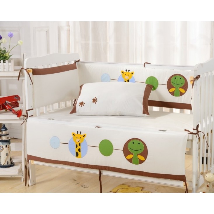 Набор в детскую кроватку с бортиком перкаль Вальтери DK-26-bort