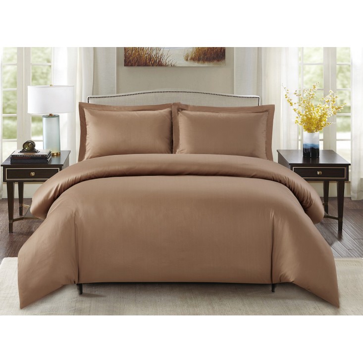 Купить постельное белье мако сатин Однотонное CIS07-41 евро Cristelle