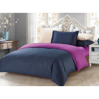 Купить Постельное белье сатин евро на резинке LS14 Tango