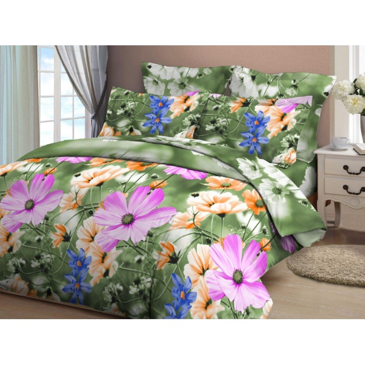 Постельное белье 1/5-спальное бязь Valtery Нежная Космея