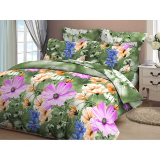 Постельное белье семейное бязь Valtery Нежная Космея